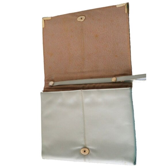 Vintage Natural Rattlesnake Snake Skin Leather Clutch Wristlet Purse & Shoulder - Picture 9 of 9